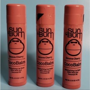 SunBum CocoBalm Chapstick in Grove Cherry flavor SunBum Lip Balm cocobalm NWT!